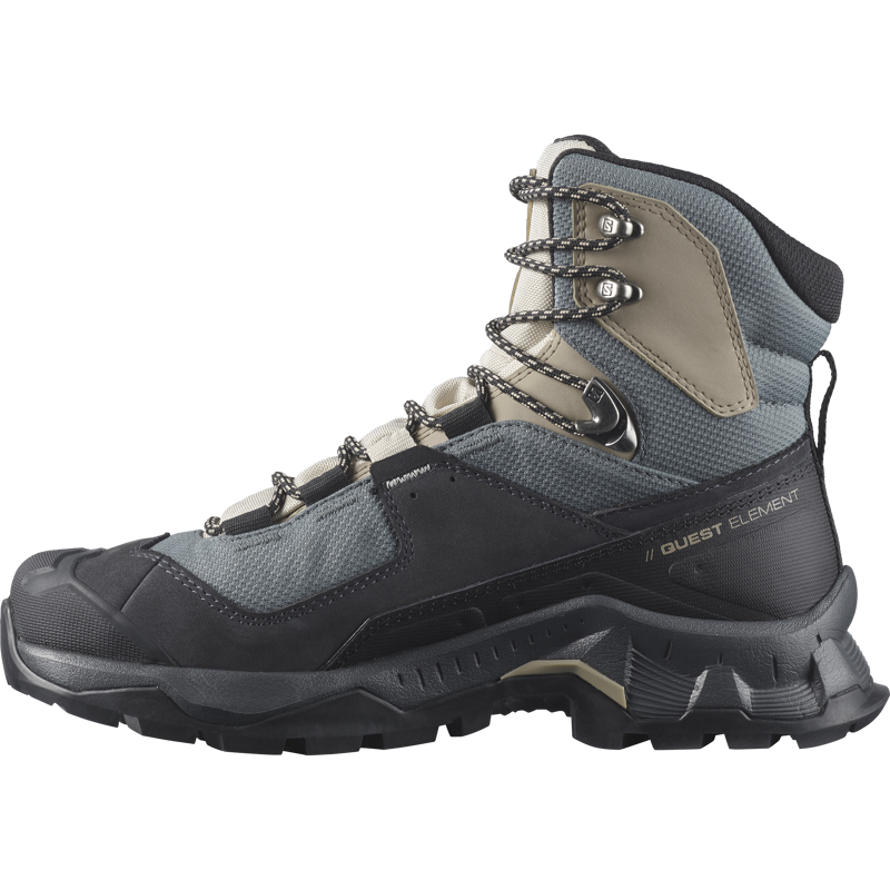 Salomon Womens Quest Element GTX Ebony/Rainy Day/Stormy Weather-2